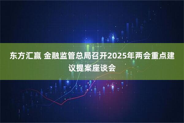 东方汇赢 金融监管总局召开2025年两会重点建议提案座谈会