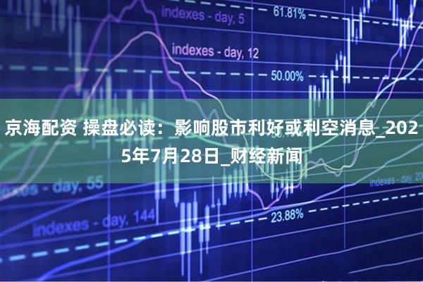京海配资 操盘必读：影响股市利好或利空消息_2025年7月28日_财经新闻