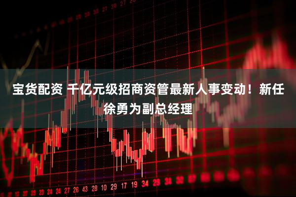 宝货配资 千亿元级招商资管最新人事变动！新任徐勇为副总经理
