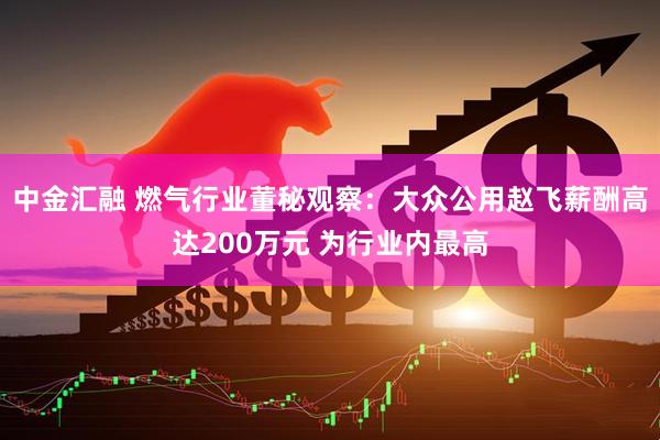 中金汇融 燃气行业董秘观察：大众公用赵飞薪酬高达200万元 为行业内最高