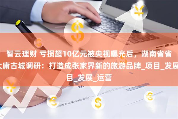 智云理财 亏损超10亿元被央视曝光后，湖南省省长赴大庸古城调研：打造成张家界新的旅游品牌_项目_发展_运营